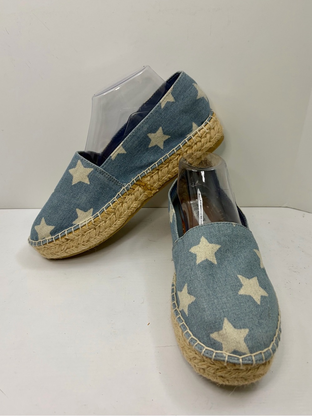 Steve Madden Talan Blue Star Espadrille Slip-On Shoes Size 10